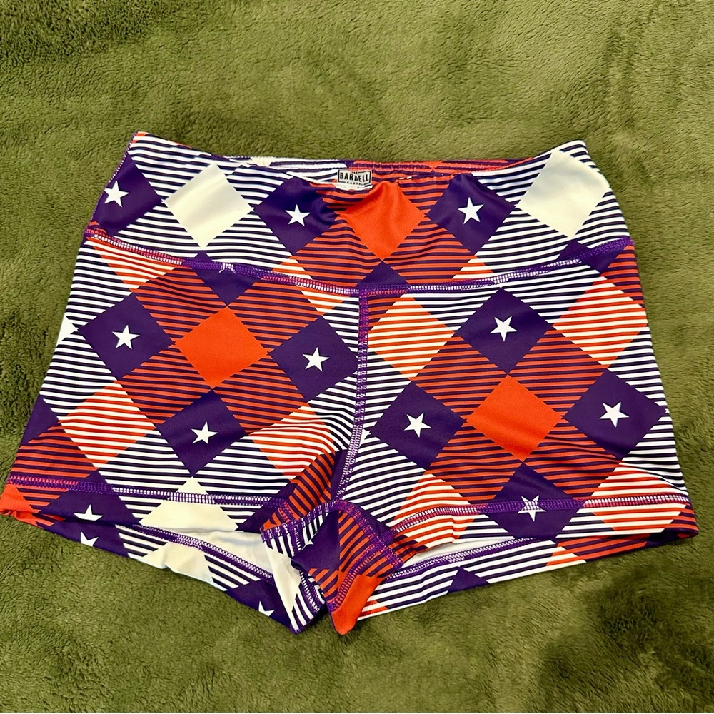 Barbell Cartel  Blue, Red and White Checkered Athletic Shorts